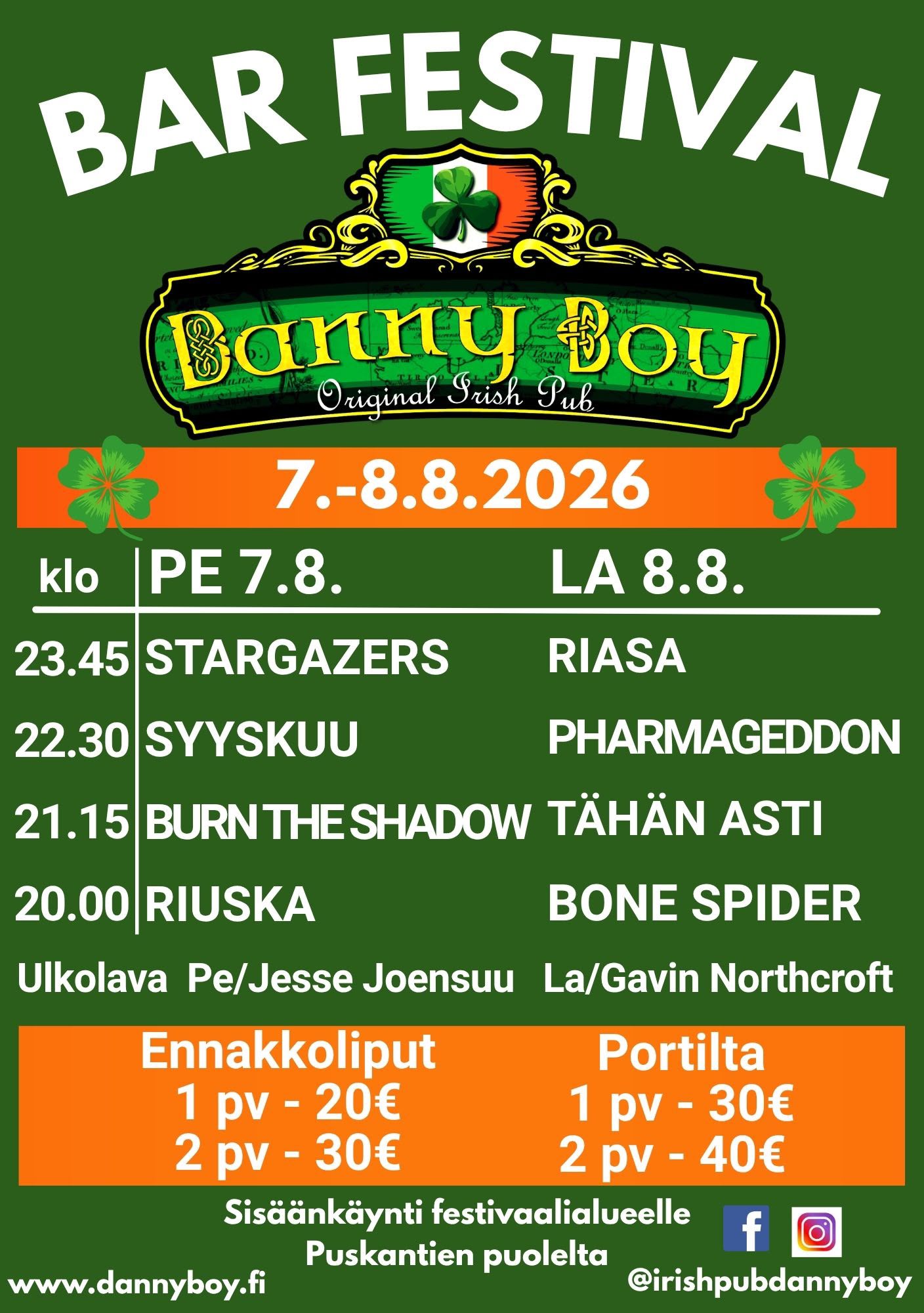 DANNY BOY BAR FESTIVAL 2026 (PÄIVÄ 2)