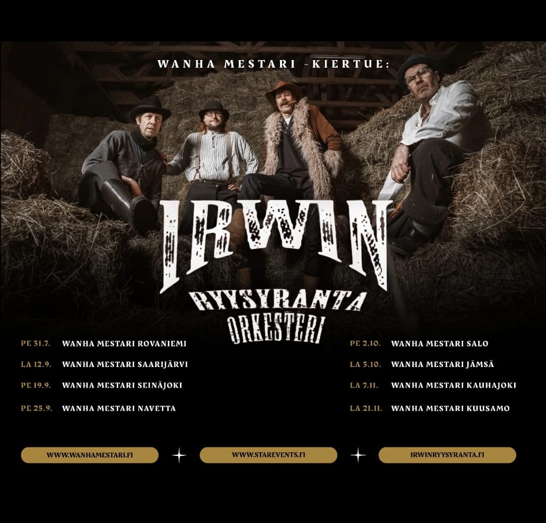 Irwin ja Ryysyranta Orkesteri Goes Wanha Mestari tour
